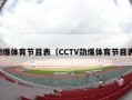 劲爆体育节目表（CCTV劲爆体育节目表）